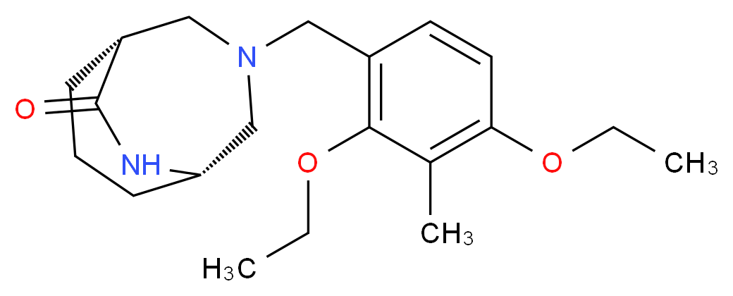 (1S*,5R*)-3-(2,4-diethoxy-3-methylbenzyl)-3,9-diazabicyclo[3.3.2]decan-10-one_Molecular_structure_CAS_)
