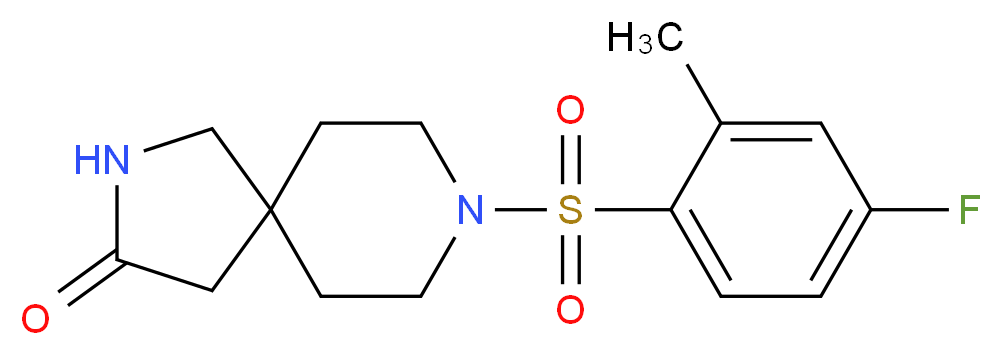 8-[(4-fluoro-2-methylphenyl)sulfonyl]-2,8-diazaspiro[4.5]decan-3-one_Molecular_structure_CAS_)