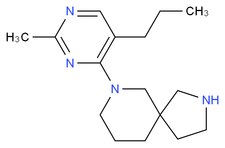 7-(2-methyl-5-propylpyrimidin-4-yl)-2,7-diazaspiro[4.5]decane_Molecular_structure_CAS_)