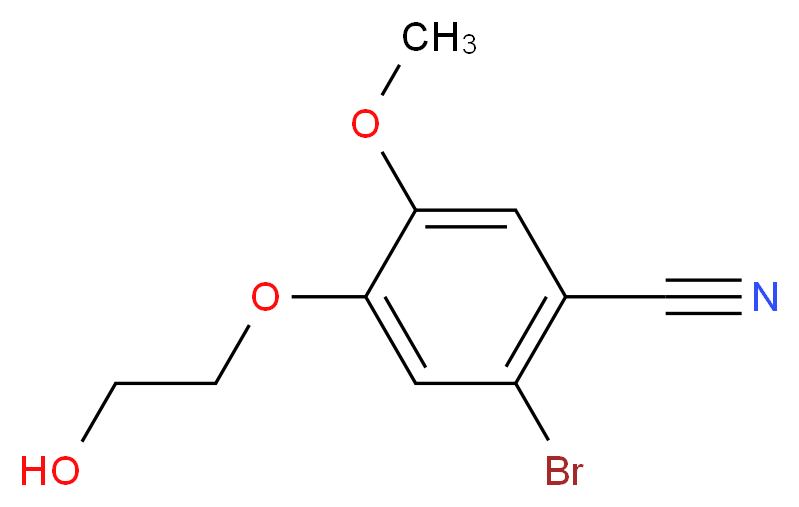 2-Bromo-4-(2-hydroxyethoxy)-5-methoxybenzonitrile_Molecular_structure_CAS_832674-46-1)