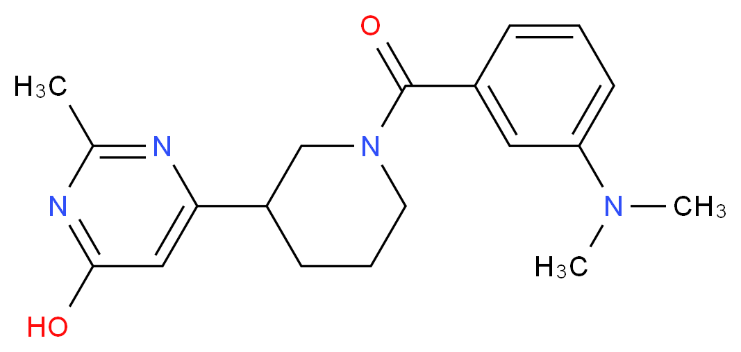6-{1-[3-(dimethylamino)benzoyl]-3-piperidinyl}-2-methyl-4-pyrimidinol_Molecular_structure_CAS_)