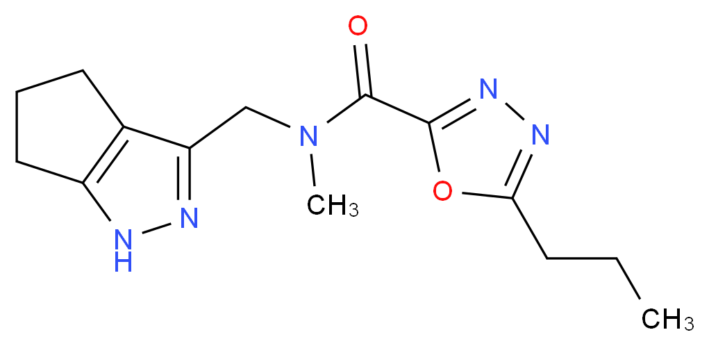 N-methyl-5-propyl-N-(1,4,5,6-tetrahydrocyclopenta[c]pyrazol-3-ylmethyl)-1,3,4-oxadiazole-2-carboxamide_Molecular_structure_CAS_)