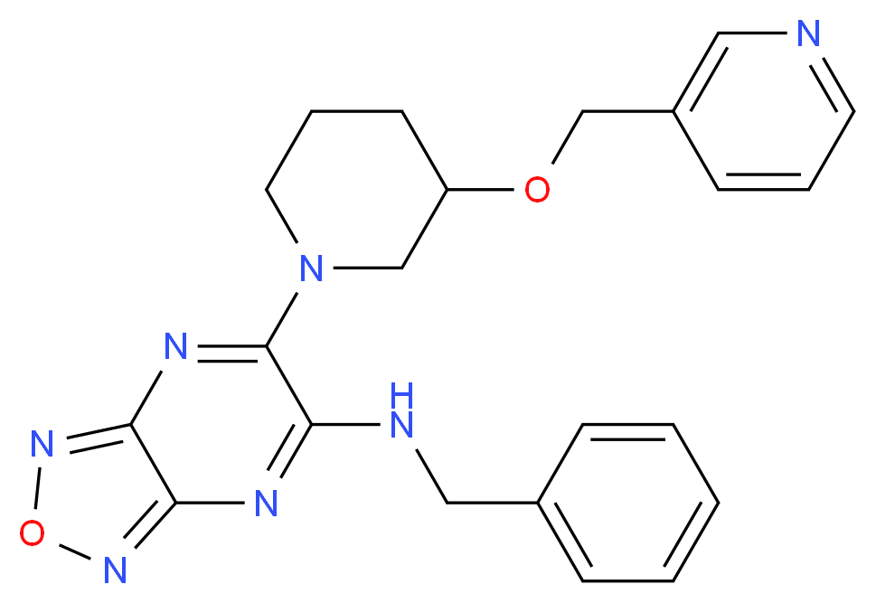 N-benzyl-6-[3-(3-pyridinylmethoxy)-1-piperidinyl][1,2,5]oxadiazolo[3,4-b]pyrazin-5-amine_Molecular_structure_CAS_)