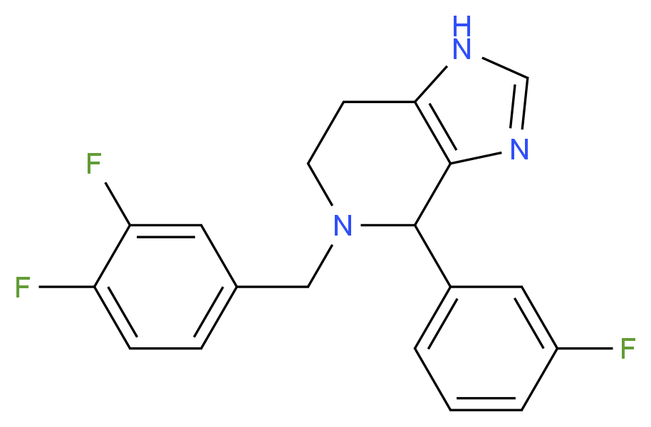 5-(3,4-difluorobenzyl)-4-(3-fluorophenyl)-4,5,6,7-tetrahydro-1H-imidazo[4,5-c]pyridine_Molecular_structure_CAS_)