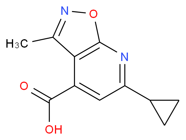 6-Cyclopropyl-3-methyl-isoxazolo[5,4-b]pyridine-4-carboxylic acid_Molecular_structure_CAS_)