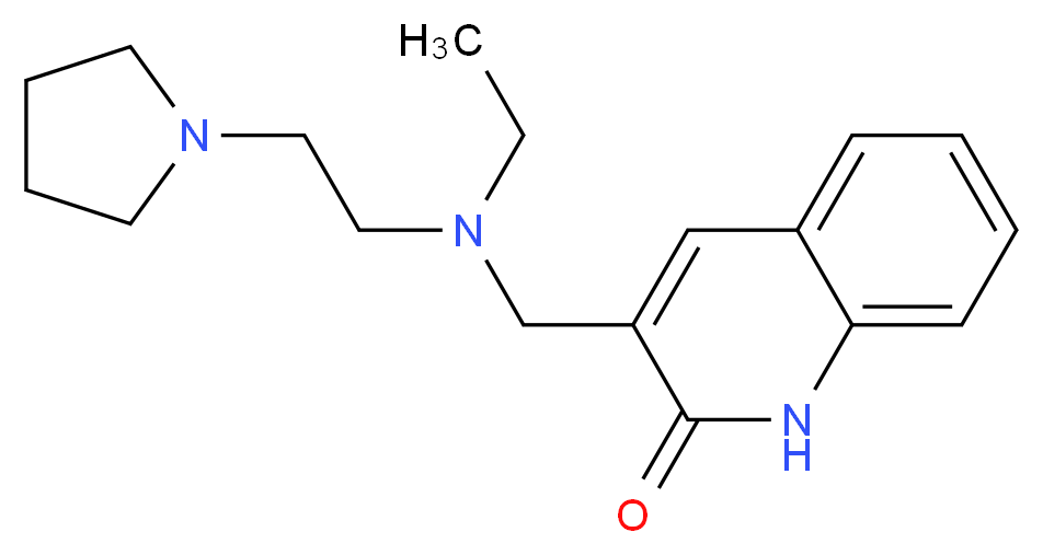 3-{[ethyl(2-pyrrolidin-1-ylethyl)amino]methyl}quinolin-2(1H)-one_Molecular_structure_CAS_)