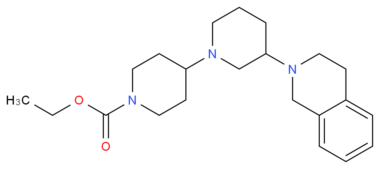 ethyl 3-(3,4-dihydro-2(1H)-isoquinolinyl)-1,4'-bipiperidine-1'-carboxylate_Molecular_structure_CAS_)