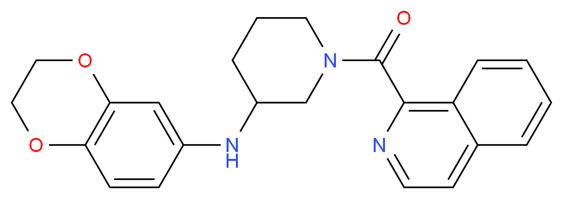 N-(2,3-dihydro-1,4-benzodioxin-6-yl)-1-(1-isoquinolinylcarbonyl)-3-piperidinamine_Molecular_structure_CAS_)