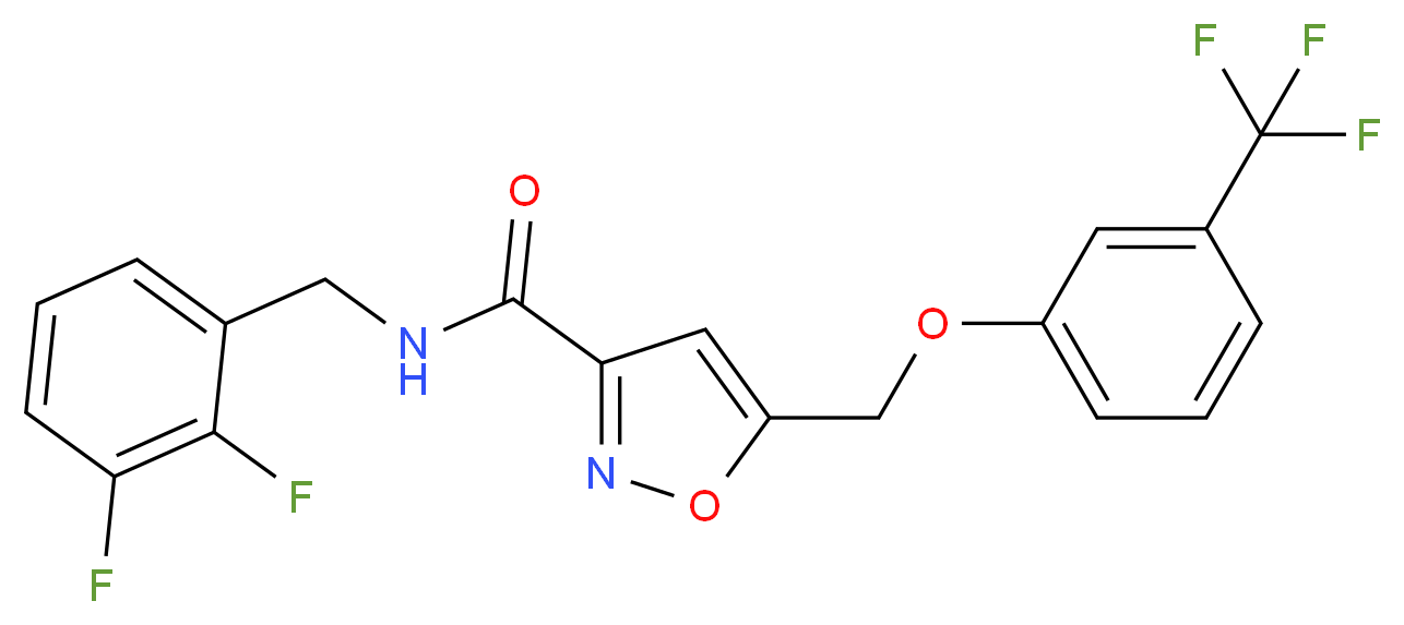 N-(2,3-difluorobenzyl)-5-{[3-(trifluoromethyl)phenoxy]methyl}-3-isoxazolecarboxamide_Molecular_structure_CAS_)