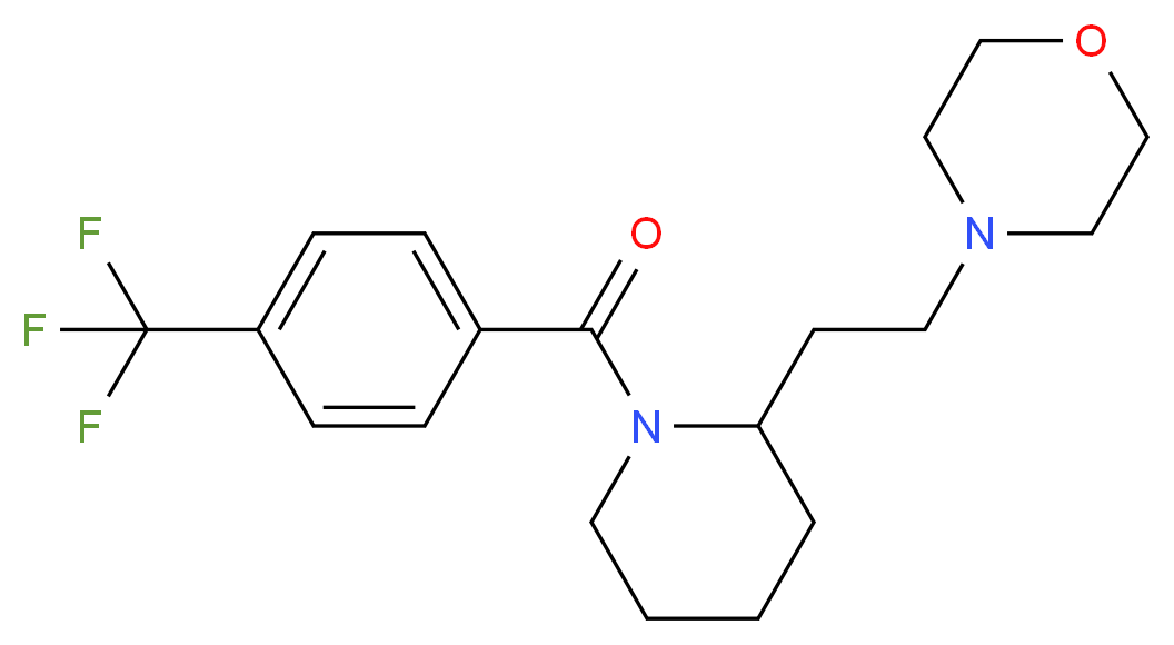 4-(2-{1-[4-(trifluoromethyl)benzoyl]-2-piperidinyl}ethyl)morpholine_Molecular_structure_CAS_)