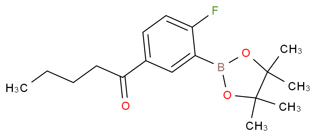 1-(4-Fluoro-3-(4,4,5,5-tetramethyl-1,3,2-dioxaborolan-2-yl)phenyl)pentan-1-one_Molecular_structure_CAS_1150271-37-6)