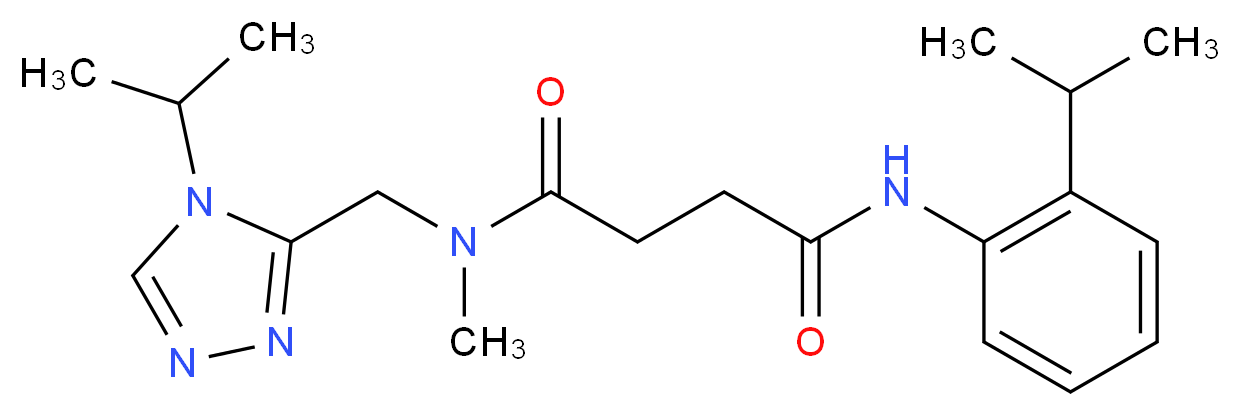 N'-(2-isopropylphenyl)-N-[(4-isopropyl-4H-1,2,4-triazol-3-yl)methyl]-N-methylsuccinamide_Molecular_structure_CAS_)