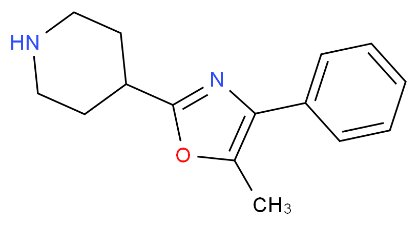 4-(5-methyl-4-phenyl-1,3-oxazol-2-yl)piperidine_Molecular_structure_CAS_)
