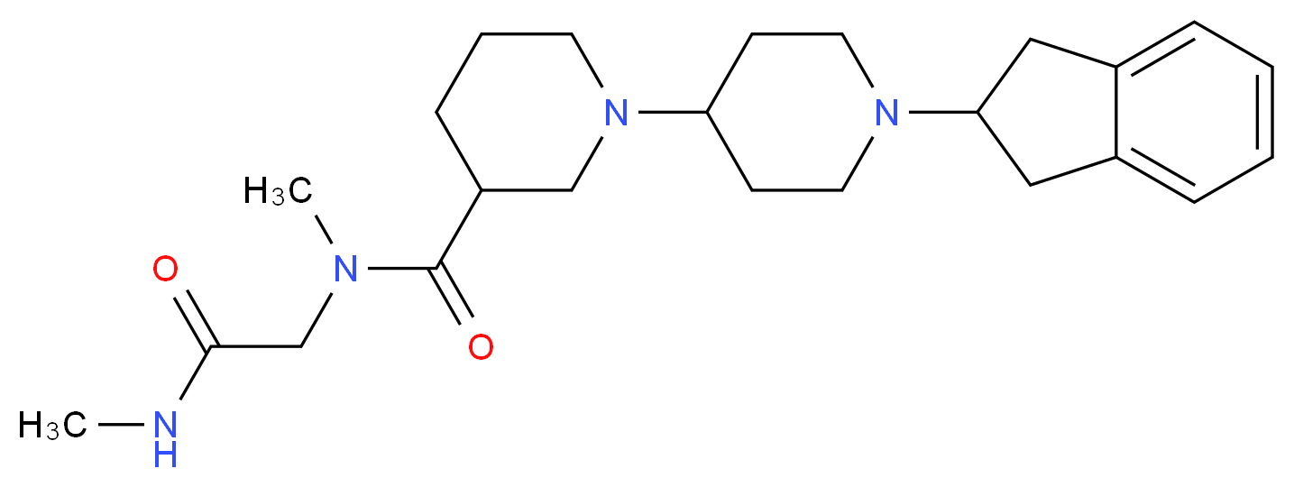 1'-(2,3-dihydro-1H-inden-2-yl)-N-methyl-N-[2-(methylamino)-2-oxoethyl]-1,4'-bipiperidine-3-carboxamide _Molecular_structure_CAS_)