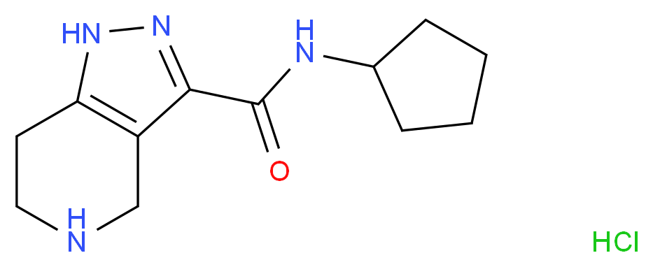N-Cyclopentyl-4,5,6,7-tetrahydro-1H-pyrazolo-[4,3-c]pyridine-3-carboxamide hydrochloride_Molecular_structure_CAS_)