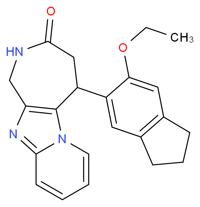 5-(6-ethoxy-2,3-dihydro-1H-inden-5-yl)-1,2,4,5-tetrahydro-3H-pyrido[1',2':1,2]imidazo[4,5-c]azepin-3-one_Molecular_structure_CAS_)