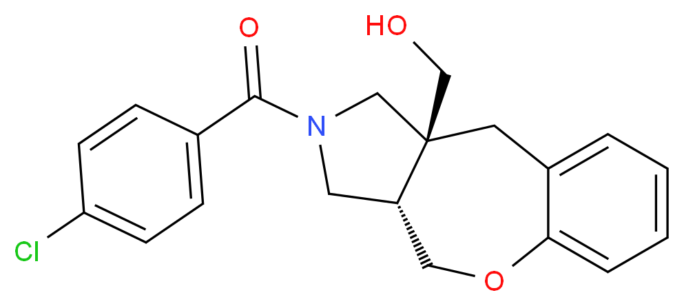 [(3aS*,10aS*)-2-(4-chlorobenzoyl)-2,3,3a,4-tetrahydro-1H-[1]benzoxepino[3,4-c]pyrrol-10a(10H)-yl]methanol_Molecular_structure_CAS_)