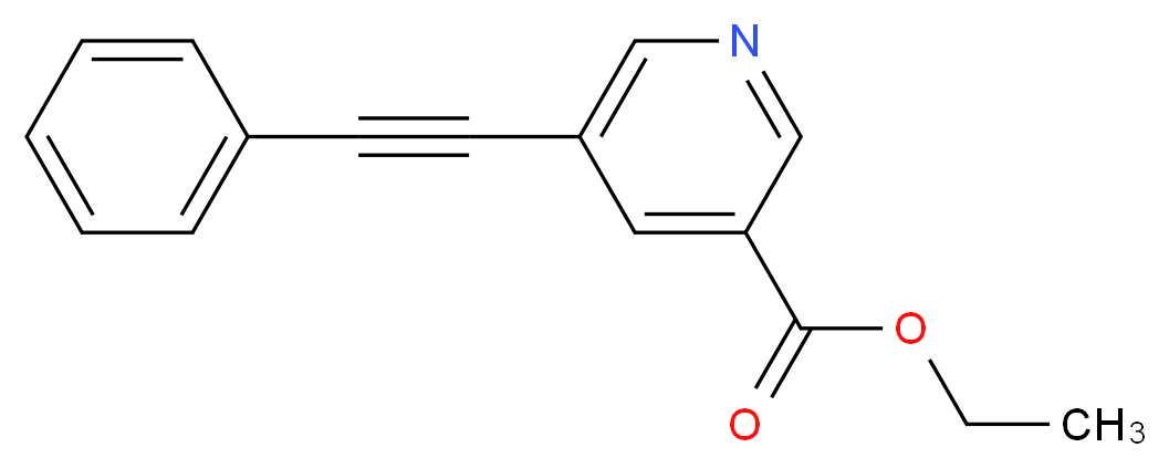 ethyl 5-(2-phenyleth-1-ynyl)nicotinate_Molecular_structure_CAS_175203-65-3)