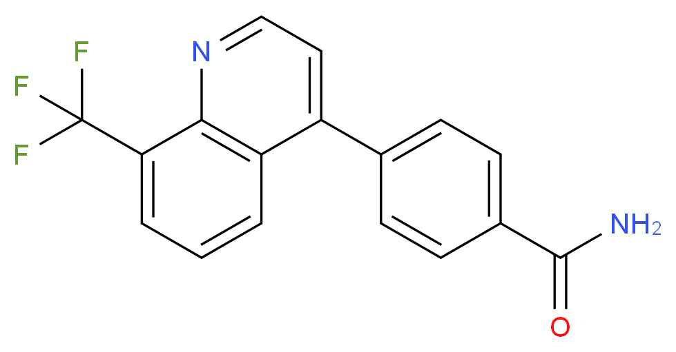 4-[8-(trifluoromethyl)quinolin-4-yl]benzamide_Molecular_structure_CAS_)
