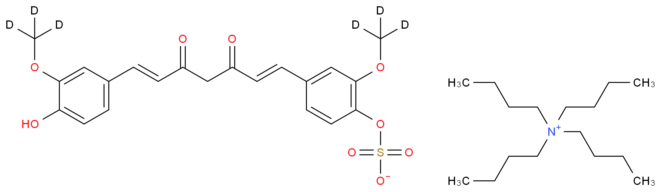Curcumin Sulfate-d6 Tetrabutylammonium Salt_Molecular_structure_CAS_)