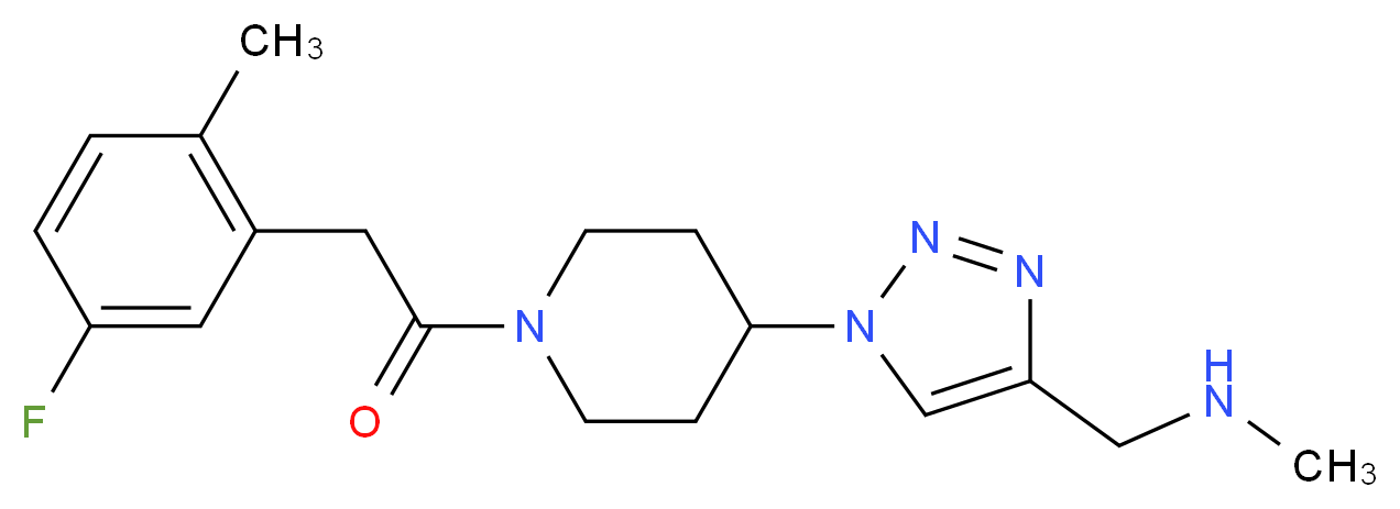 1-(1-{1-[(5-fluoro-2-methylphenyl)acetyl]-4-piperidinyl}-1H-1,2,3-triazol-4-yl)-N-methylmethanamine_Molecular_structure_CAS_)