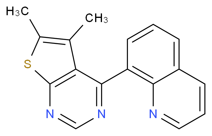 8-(5,6-dimethylthieno[2,3-d]pyrimidin-4-yl)quinoline_Molecular_structure_CAS_)