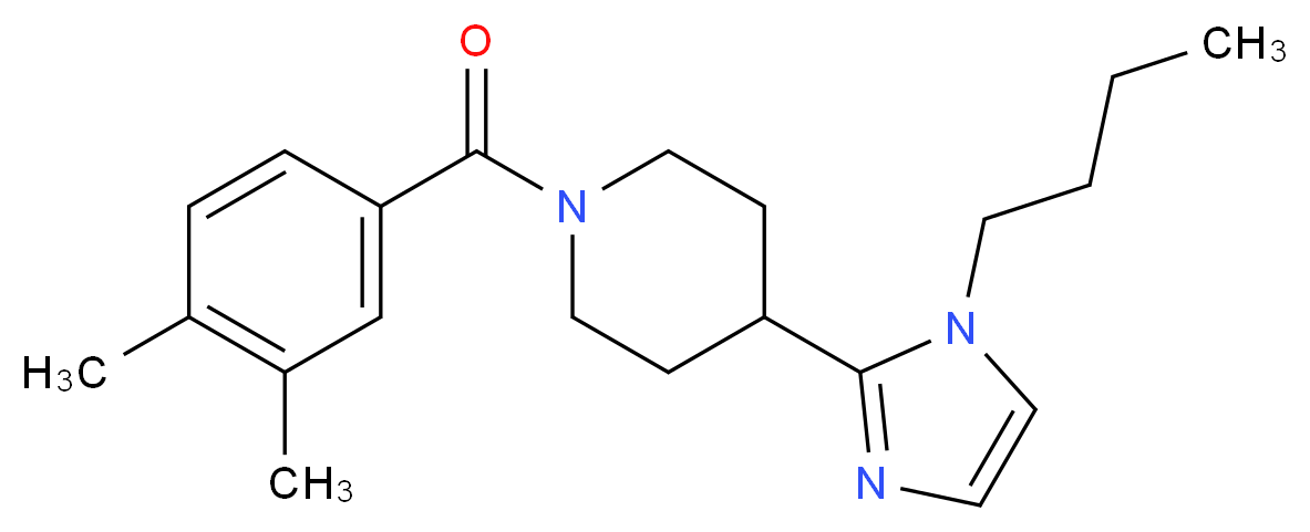 4-(1-butyl-1H-imidazol-2-yl)-1-(3,4-dimethylbenzoyl)piperidine_Molecular_structure_CAS_)