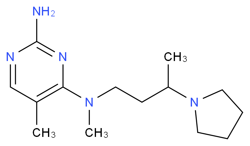 N~4~,5-dimethyl-N~4~-(3-pyrrolidin-1-ylbutyl)pyrimidine-2,4-diamine_Molecular_structure_CAS_)