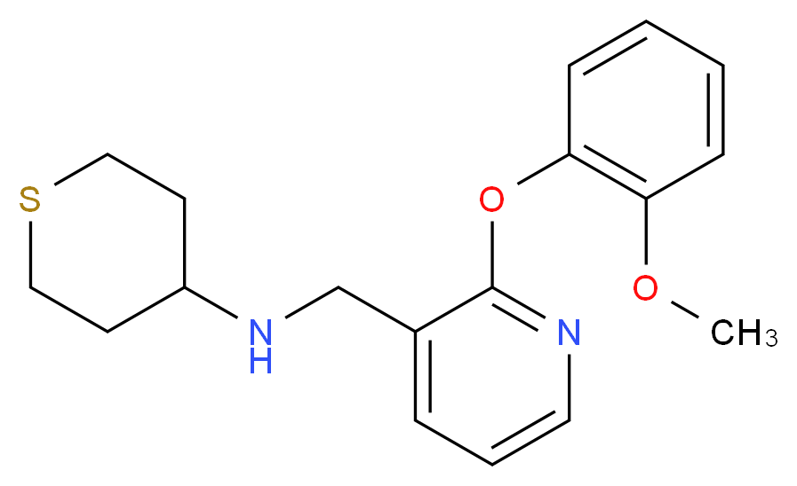N-{[2-(2-methoxyphenoxy)-3-pyridinyl]methyl}tetrahydro-2H-thiopyran-4-amine_Molecular_structure_CAS_)