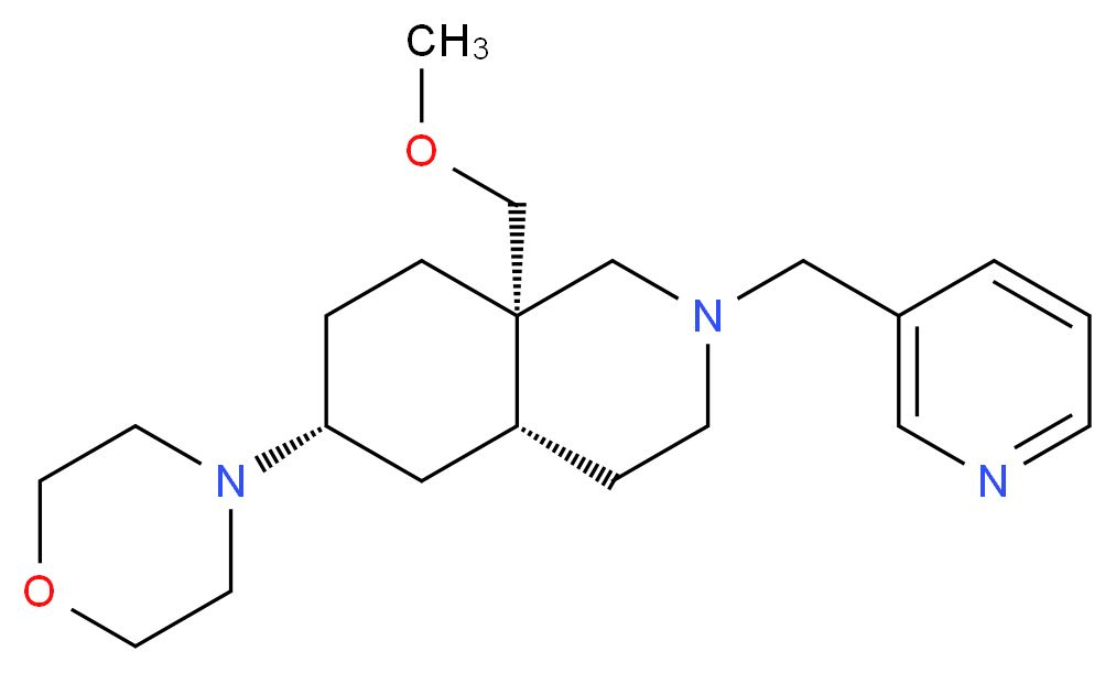 (4aR*,6R*,8aS*)-8a-(methoxymethyl)-6-(4-morpholinyl)-2-(3-pyridinylmethyl)decahydroisoquinoline_Molecular_structure_CAS_)