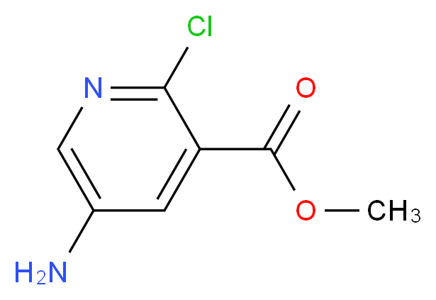 3-Pyridinecarboxylic acid, 5-amino-2-chloro-, methyl ester_Molecular_structure_CAS_886435-73-0)