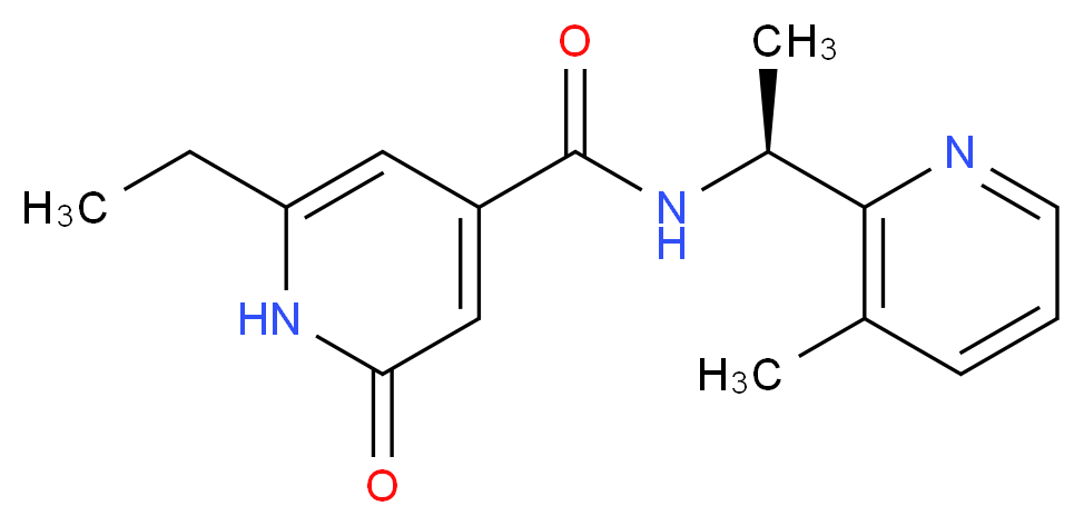 6-ethyl-N-[(1S)-1-(3-methylpyridin-2-yl)ethyl]-2-oxo-1,2-dihydropyridine-4-carboxamide_Molecular_structure_CAS_)