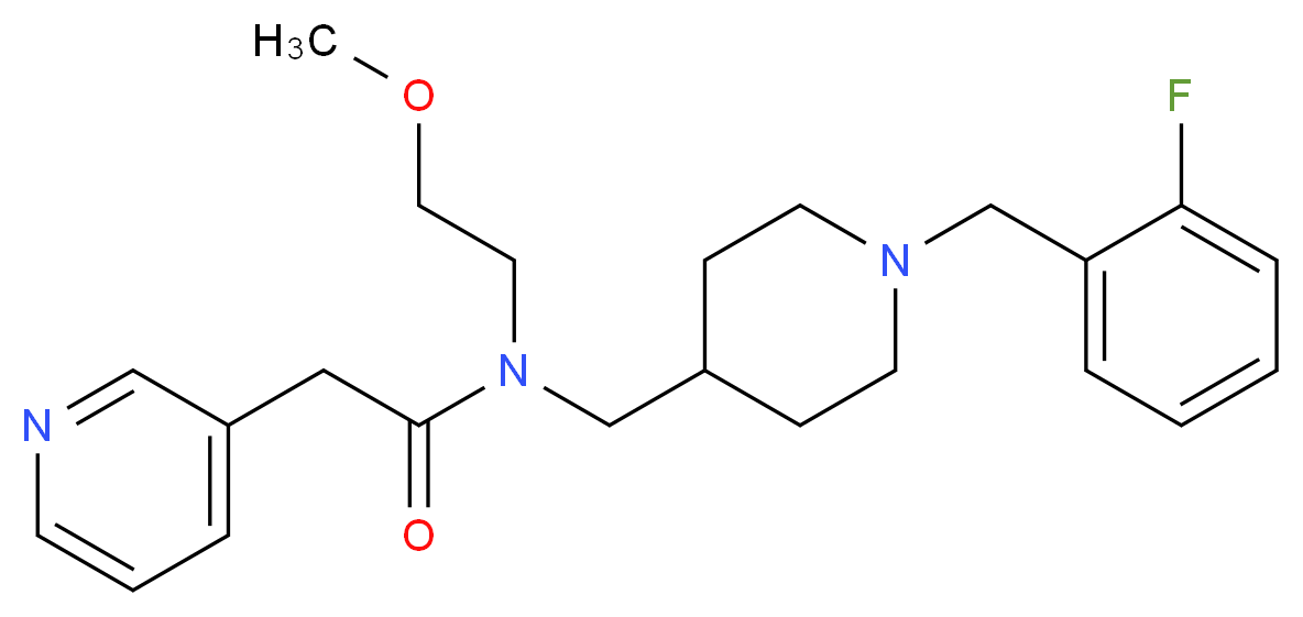 N-{[1-(2-fluorobenzyl)-4-piperidinyl]methyl}-N-(2-methoxyethyl)-2-(3-pyridinyl)acetamide_Molecular_structure_CAS_)