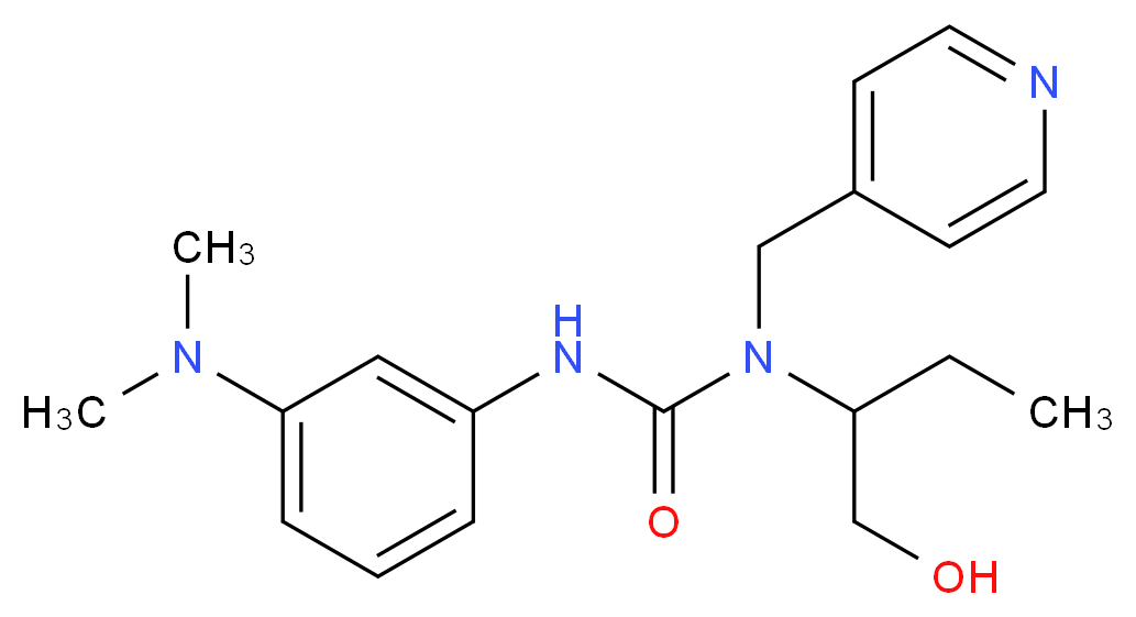 N'-[3-(dimethylamino)phenyl]-N-[1-(hydroxymethyl)propyl]-N-(pyridin-4-ylmethyl)urea_Molecular_structure_CAS_)