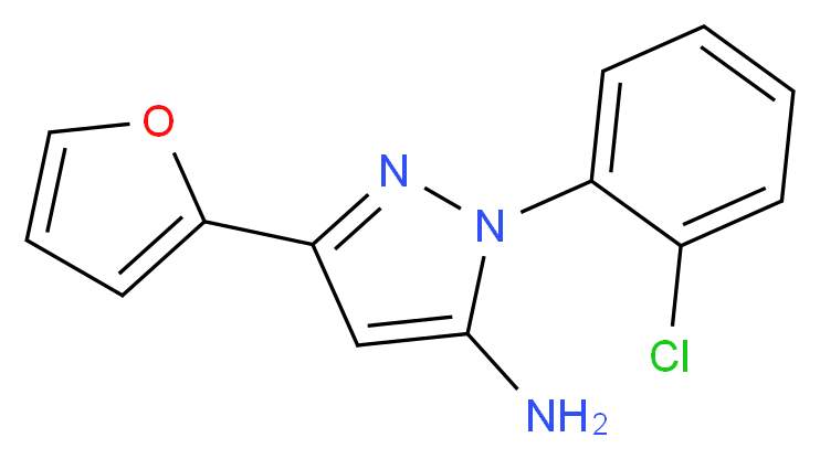 1-(2-chlorophenyl)-3-(2-furyl)-1H-pyrazol-5-amine_Molecular_structure_CAS_)