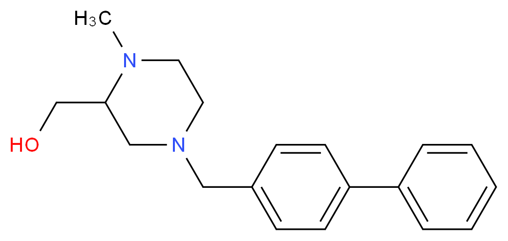 [4-(biphenyl-4-ylmethyl)-1-methylpiperazin-2-yl]methanol_Molecular_structure_CAS_)