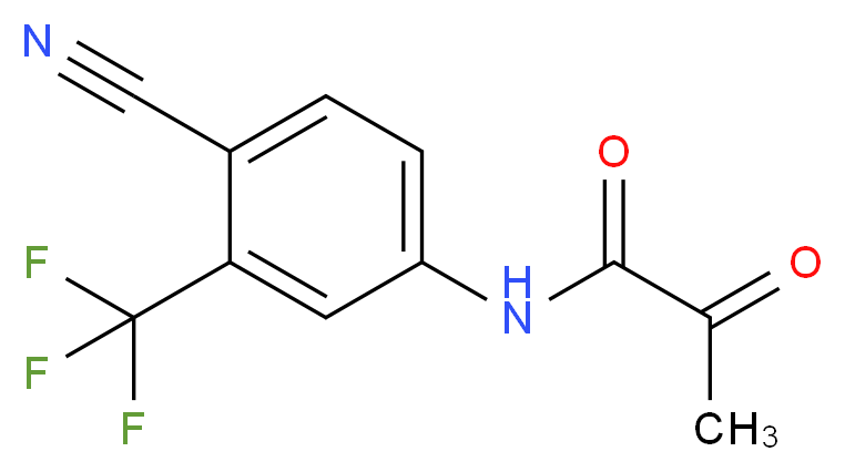 N-[4-Cyano-3-(trifluoromethyl)phenyl]-2-oxopropanamide_Molecular_structure_CAS_87310-69-8)