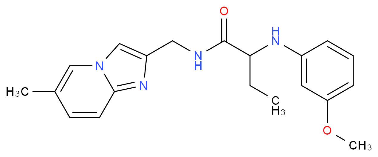 2-[(3-methoxyphenyl)amino]-N-[(6-methylimidazo[1,2-a]pyridin-2-yl)methyl]butanamide_Molecular_structure_CAS_)