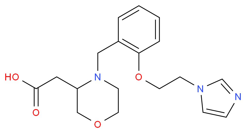 (4-{2-[2-(1H-imidazol-1-yl)ethoxy]benzyl}morpholin-3-yl)acetic acid_Molecular_structure_CAS_)