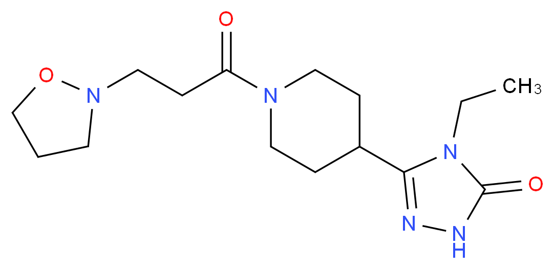 4-ethyl-5-[1-(3-isoxazolidin-2-ylpropanoyl)piperidin-4-yl]-2,4-dihydro-3H-1,2,4-triazol-3-one_Molecular_structure_CAS_)