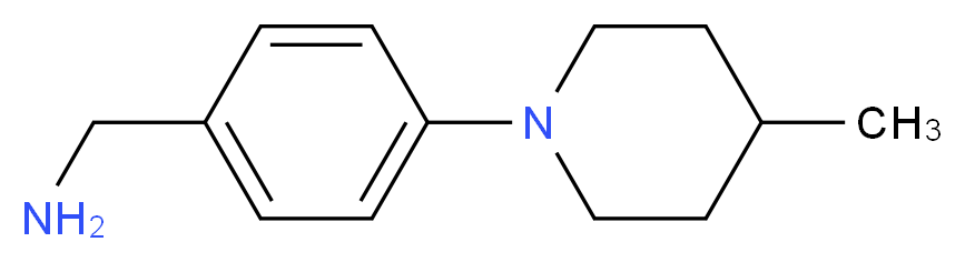 1-[4-(4-Methylpiperidin-1-yl)phenyl]methanamine_Molecular_structure_CAS_)