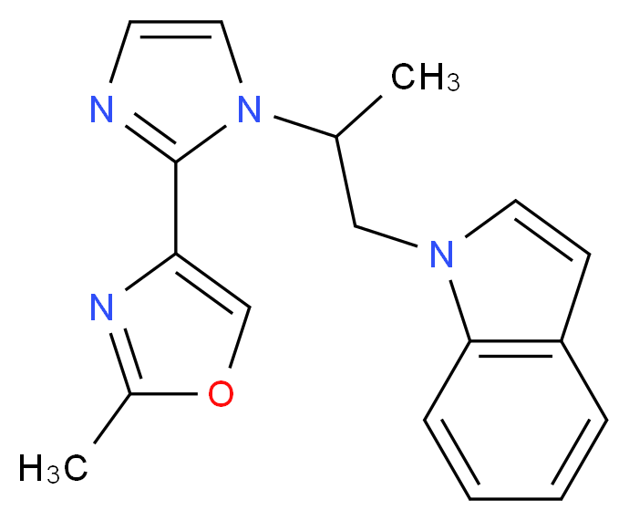 1-{2-[2-(2-methyl-1,3-oxazol-4-yl)-1H-imidazol-1-yl]propyl}-1H-indole_Molecular_structure_CAS_)