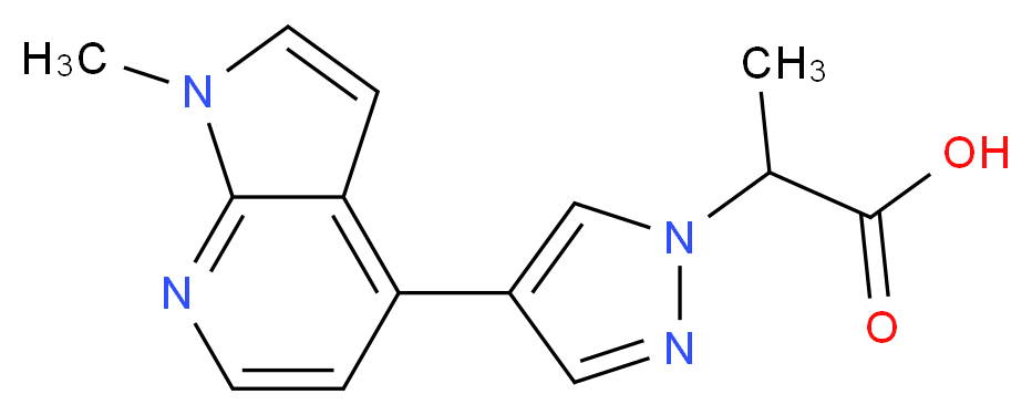 2-[4-(1-methyl-1H-pyrrolo[2,3-b]pyridin-4-yl)-1H-pyrazol-1-yl]propanoic acid_Molecular_structure_CAS_)