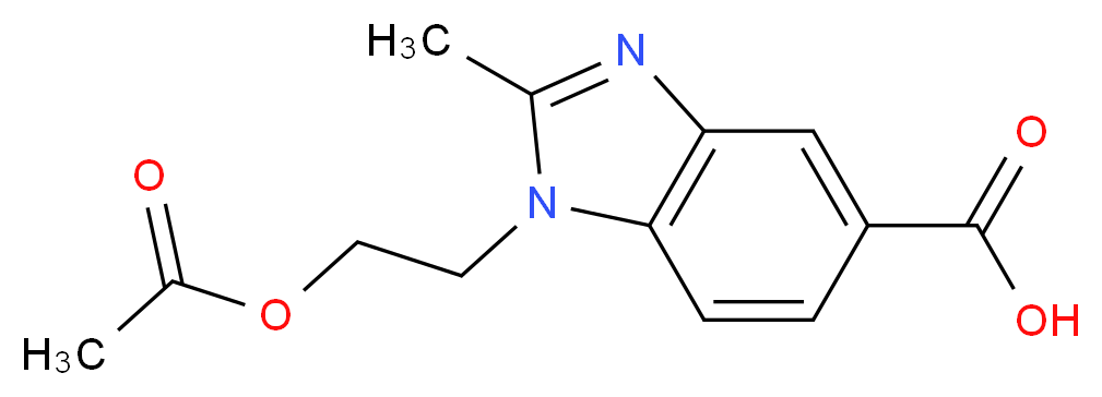 1-(2-Acetoxyethyl)-2-methyl-1H-benzoimidazole-5-carboxylic acid_Molecular_structure_CAS_92437-43-9)