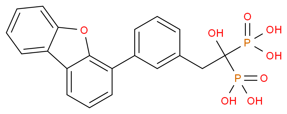 [2-(3-DIBENZOFURAN-4-YL-PHENYL)-1-HYDROXY-1-PHOSPHONO-ETHYL]-PHOSPHONIC ACID_Molecular_structure_CAS_)