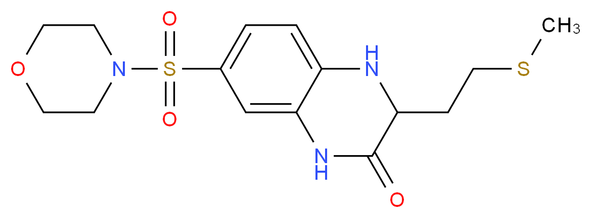 3-[2-(methylthio)ethyl]-7-(morpholin-4-ylsulfonyl)-3,4-dihydroquinoxalin-2(1H)-one_Molecular_structure_CAS_)