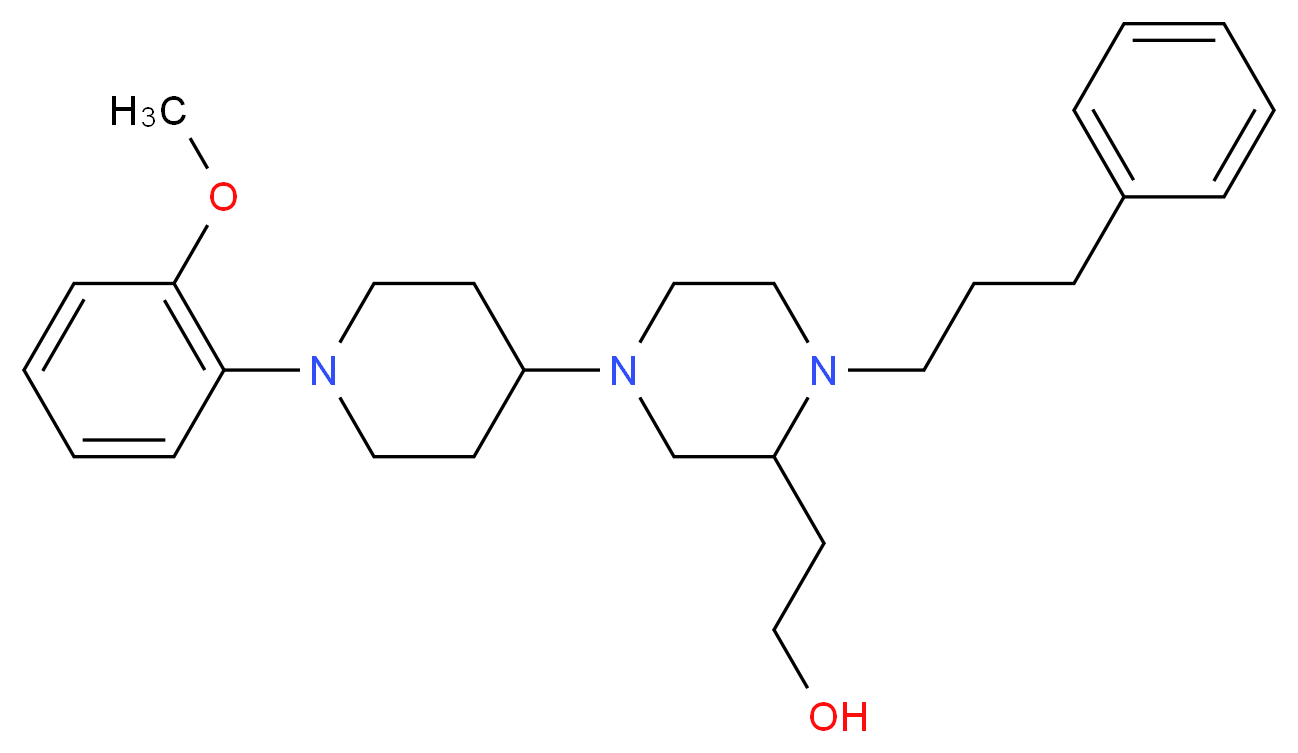 2-[4-[1-(2-methoxyphenyl)-4-piperidinyl]-1-(3-phenylpropyl)-2-piperazinyl]ethanol_Molecular_structure_CAS_)