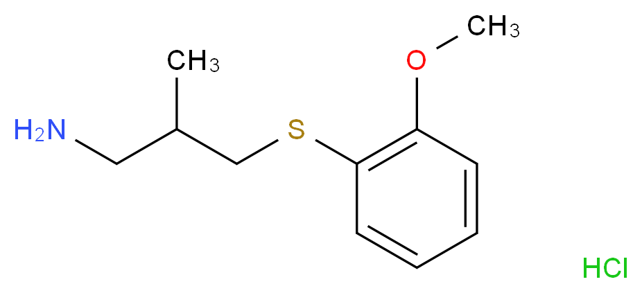 1-[(3-amino-2-methylpropyl)sulfanyl]-2-methoxybenzene hydrochloride_Molecular_structure_CAS_)