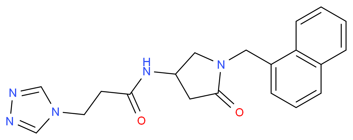N-[1-(1-naphthylmethyl)-5-oxopyrrolidin-3-yl]-3-(4H-1,2,4-triazol-4-yl)propanamide_Molecular_structure_CAS_)