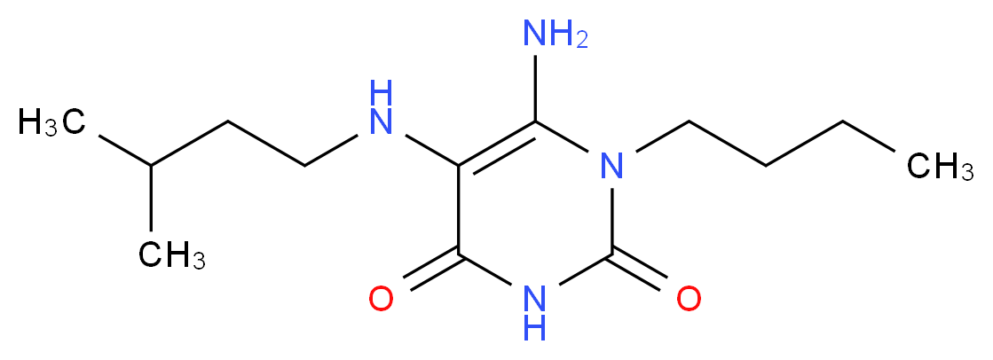 6-Amino-1-butyl-5-(3-methyl-butylamino)-1H-pyrimidine-2,4-dione_Molecular_structure_CAS_)